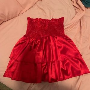 Red skirt